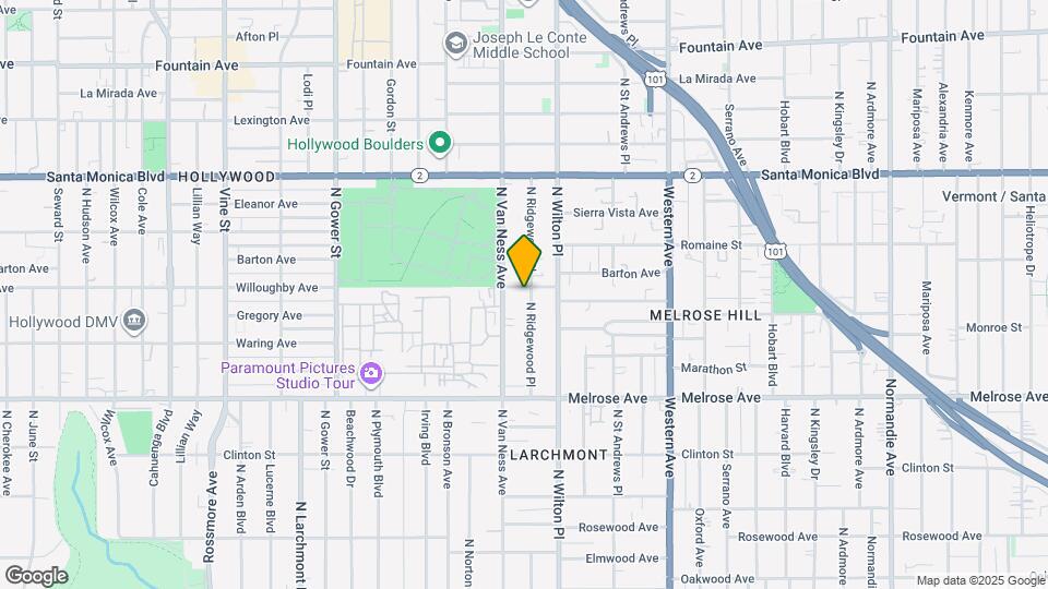 847 N Ridgewood Pl Map and Location Details