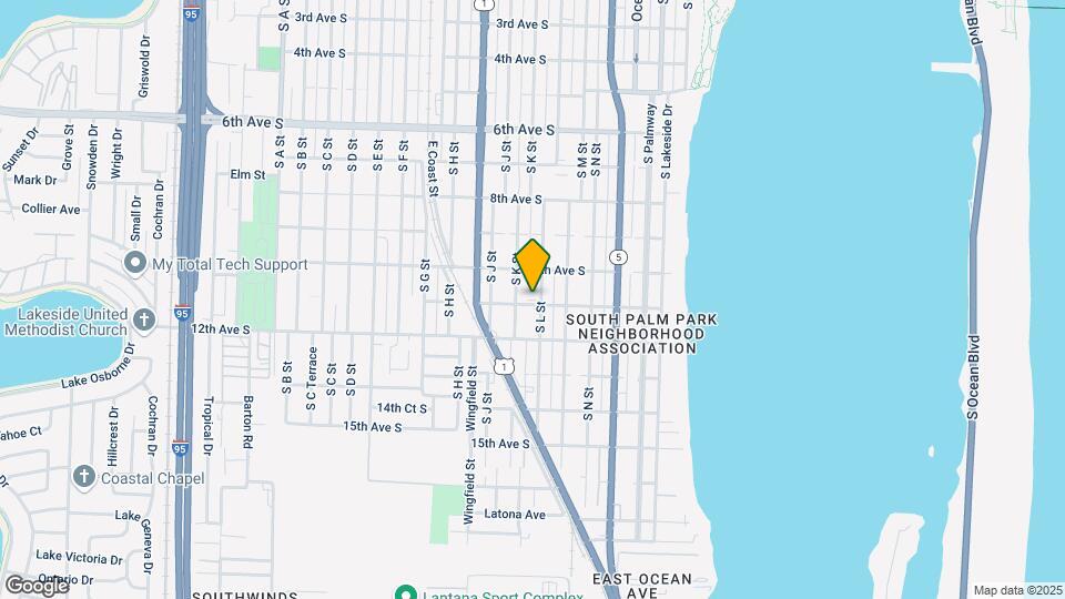1025 S L St Map and Location Details