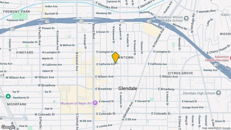 244 N Kenwood St Map and Location Details