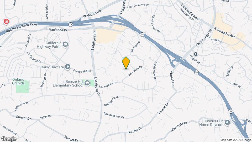 709 Vale View Dr Mapa y Detalles de la Ubicación