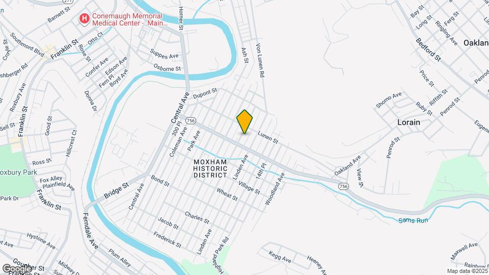 422 Highland Ave Map and Location Details