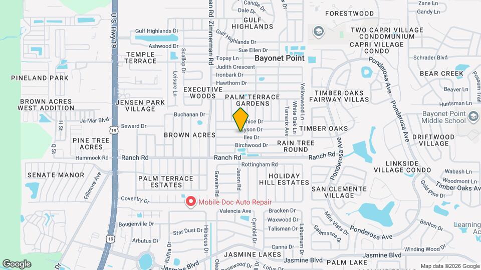 7621 Ilex Dr Map and Location Details