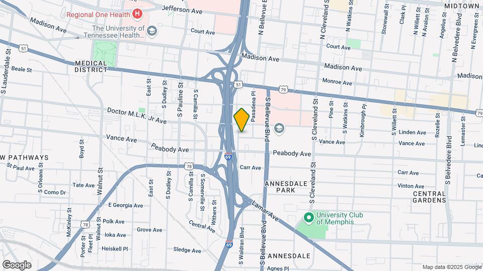 1162 Vance Ave Map and Location Details