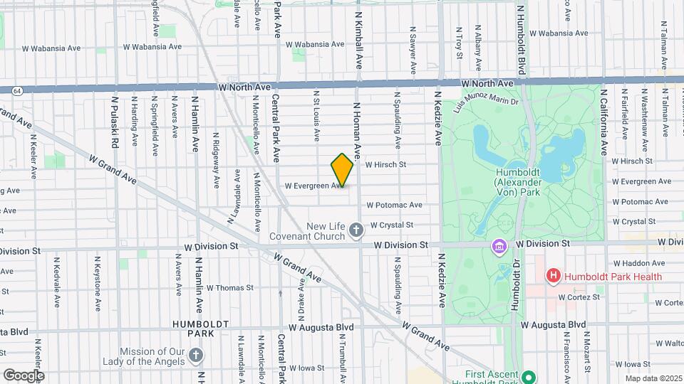 3427 W Evergreen Ave-Unit -2 Map and Location Details