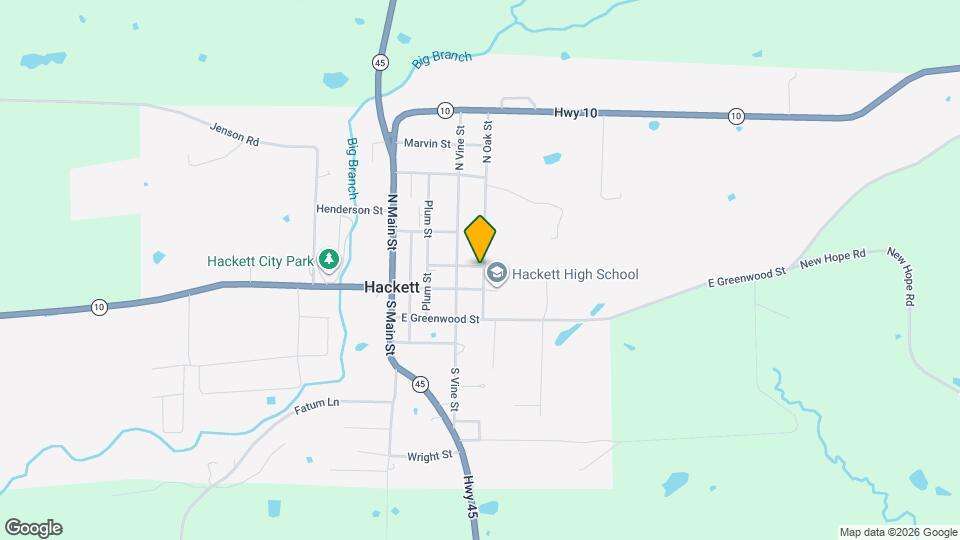 107 N Oak St Map and Location Details