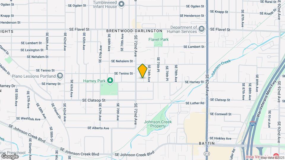 7305 SE Harney St Map and Location Details