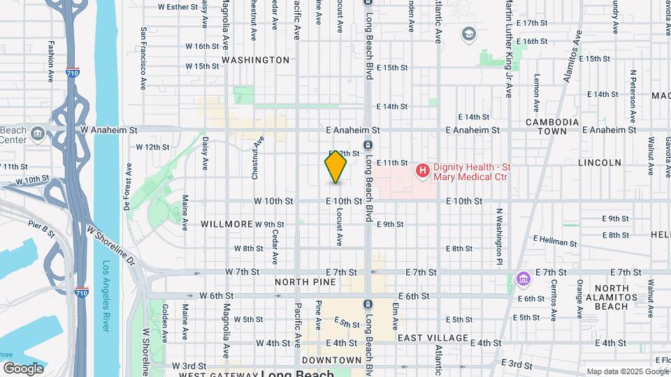1025 Locust Ave Map and Location Details