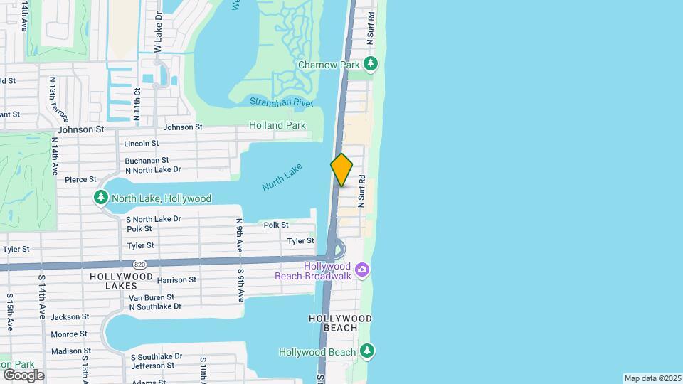 609 N Ocean Dr Map and Location Details
