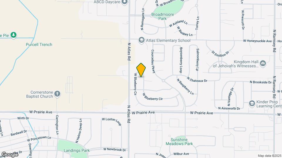2943 W Blueberry Cir Map and Location Details