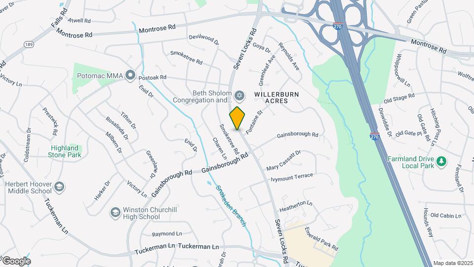 11712 Seven Locks Rd Map and Location Details