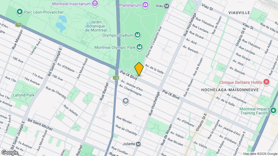 2693 Pie-IX Blvd Map and Location Details