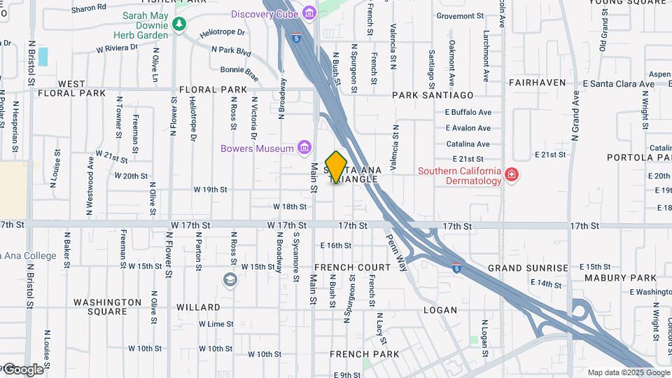 1901 N Bush St Mapa y Detalles de la Ubicación