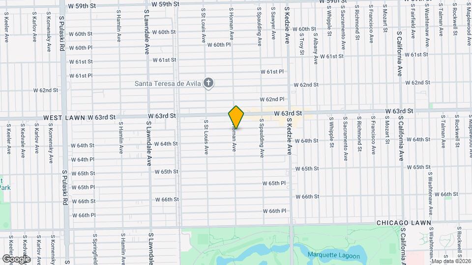 3357 W 63rd Pl, Unit 1A Map and Location Details
