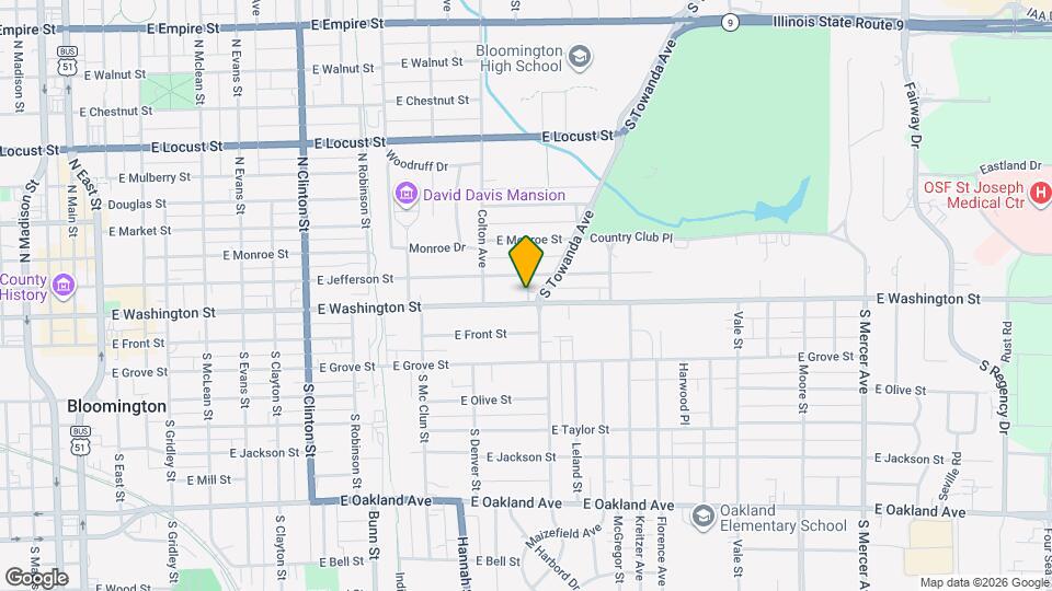 1118 E Washington St, Unit #3 Mapa y Detalles de la Ubicación