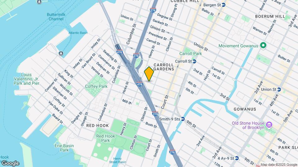 Carroll Gardens Mapa y Detalles de la Ubicación