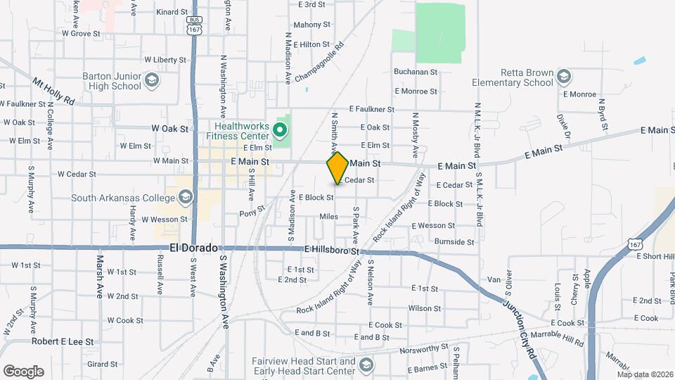 213 S Smith Ave Map and Location Details