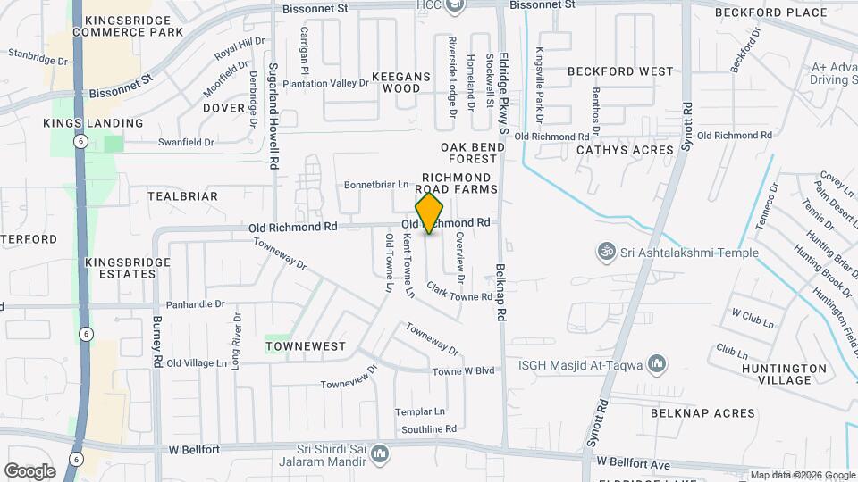 9915 Towne Brook Ln Map and Location Details