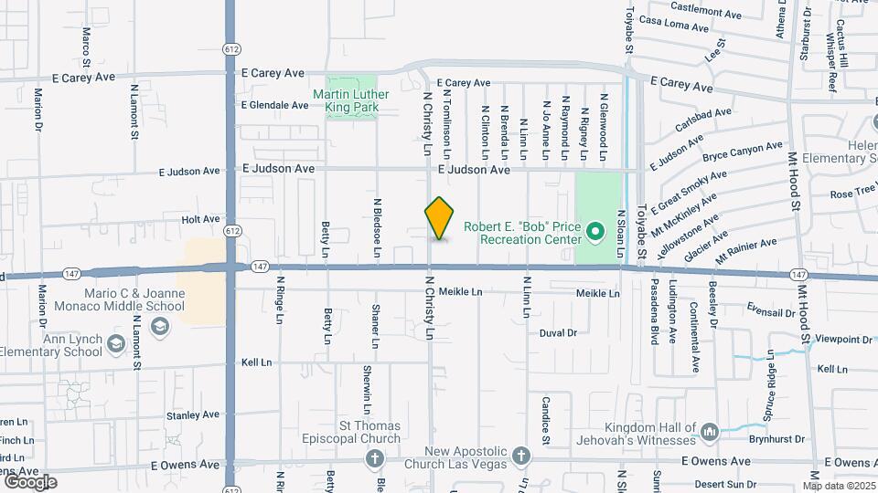 2040 N Christy Ln Mapa y Detalles de la Ubicación
