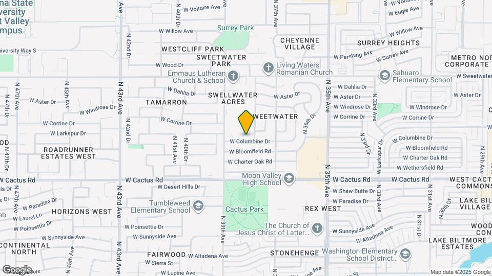 3808 W Columbine Dr Mapa y Detalles de la Ubicación