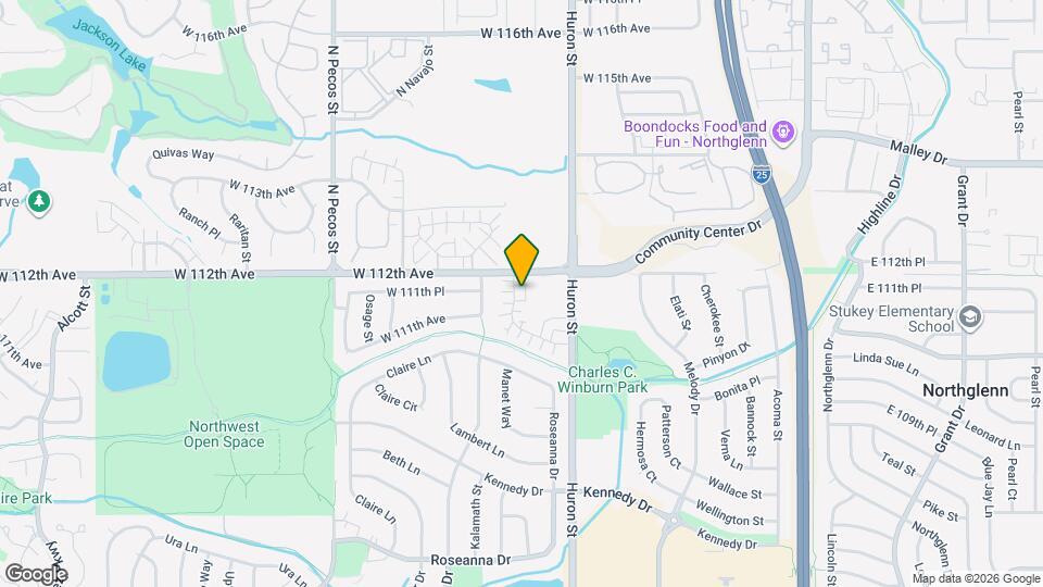 960 W 112th Ave, Unit Condo Mapa y Detalles de la Ubicación