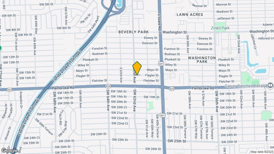 6154 Flagler St Map and Location Details