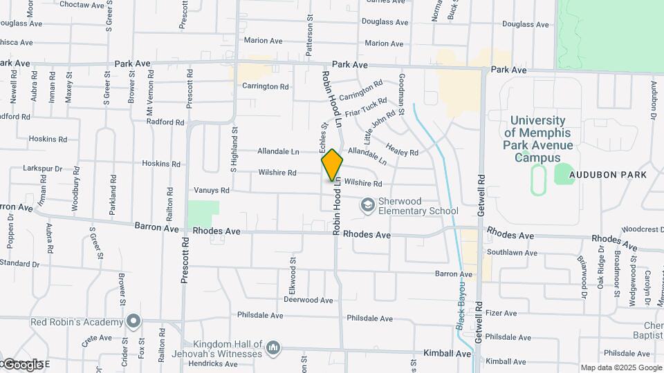 1111 Robin Hood Ln Map and Location Details