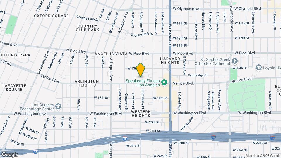 1541 S Gramercy Pl Map and Location Details