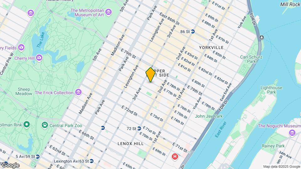 212 E 77th St Map and Location Details