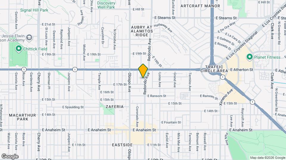 1725 Redondo Ave Map and Location Details