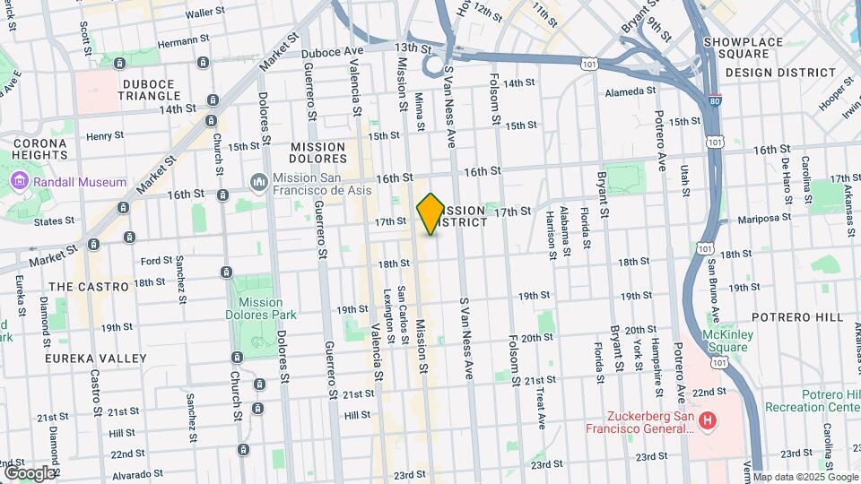 254 Capp St Map and Location Details