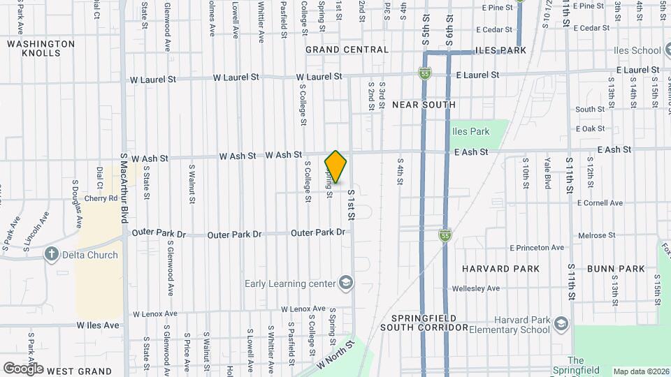 2114 S Spring St Map and Location Details