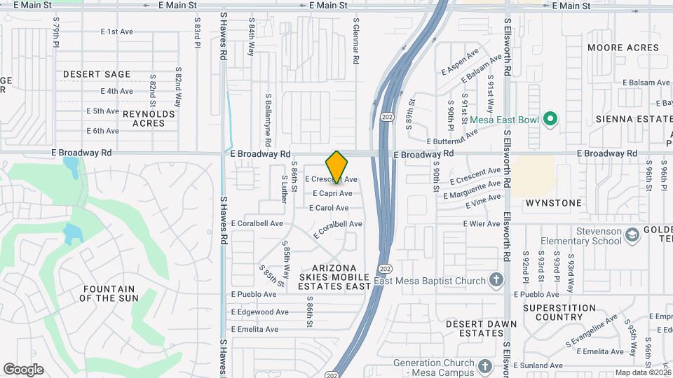 8706 E Capri Ave Map and Location Details