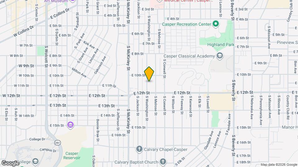 1043 S Washington St Map and Location Details