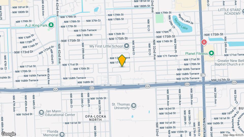 3450 NW 170th St Map and Location Details