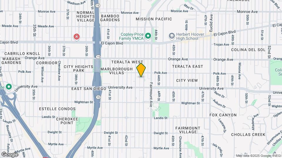 43rd Street Apartments Map and Location Details
