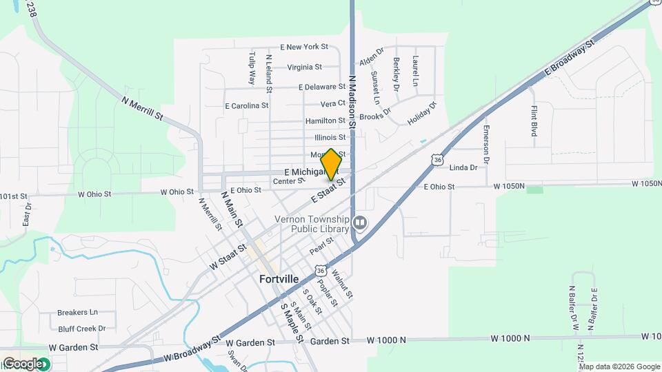 501 E Staat St Mapa y Detalles de la Ubicación