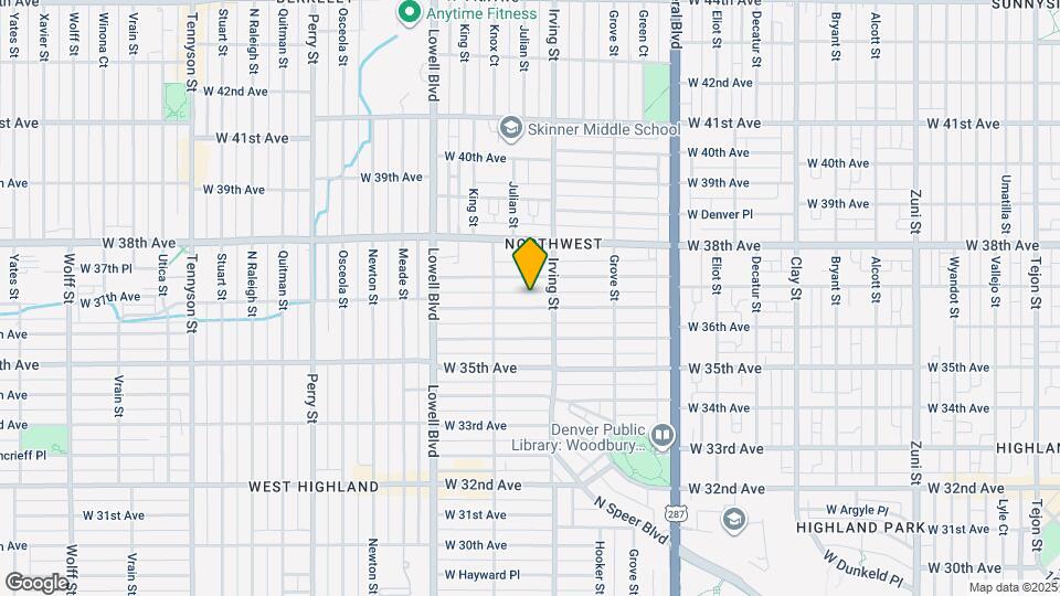 3339 W 37th Ave Map and Location Details