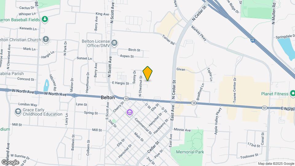 224 E Hargis St Map and Location Details