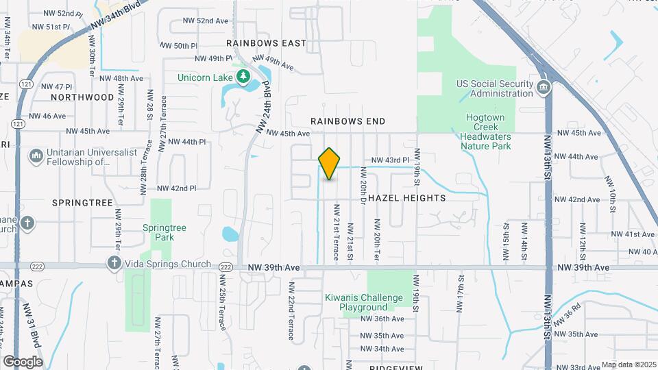 4225 NW 21st Dr Map and Location Details