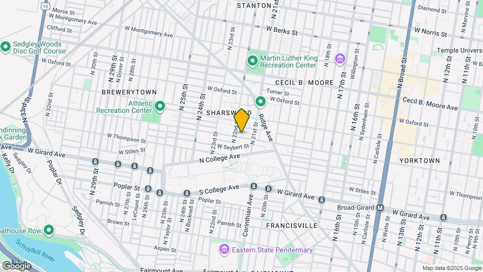 2125 Master St Map and Location Details