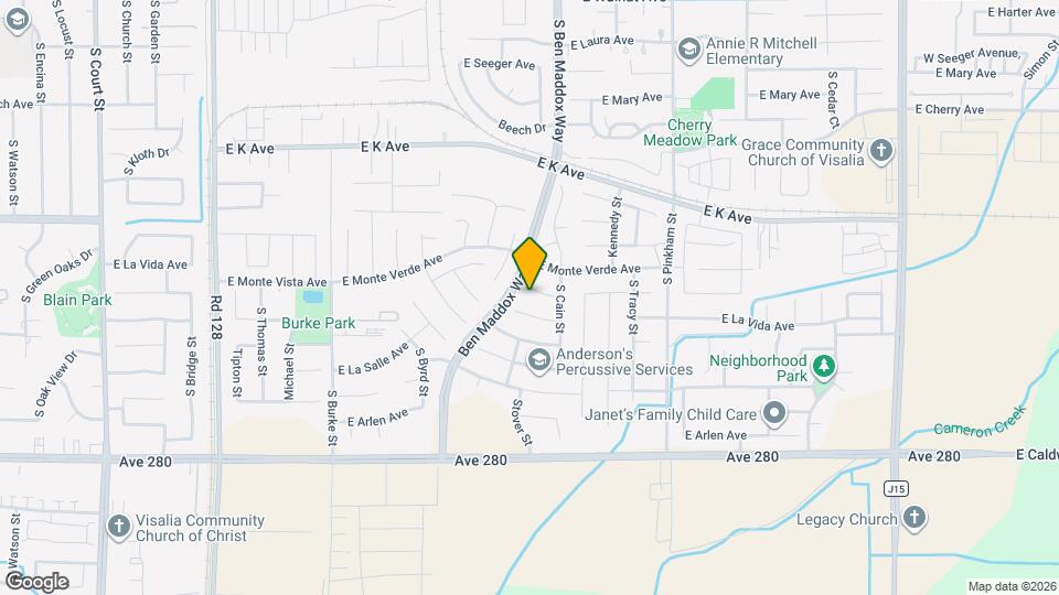 1523 E Monte Vista Ct Map and Location Details
