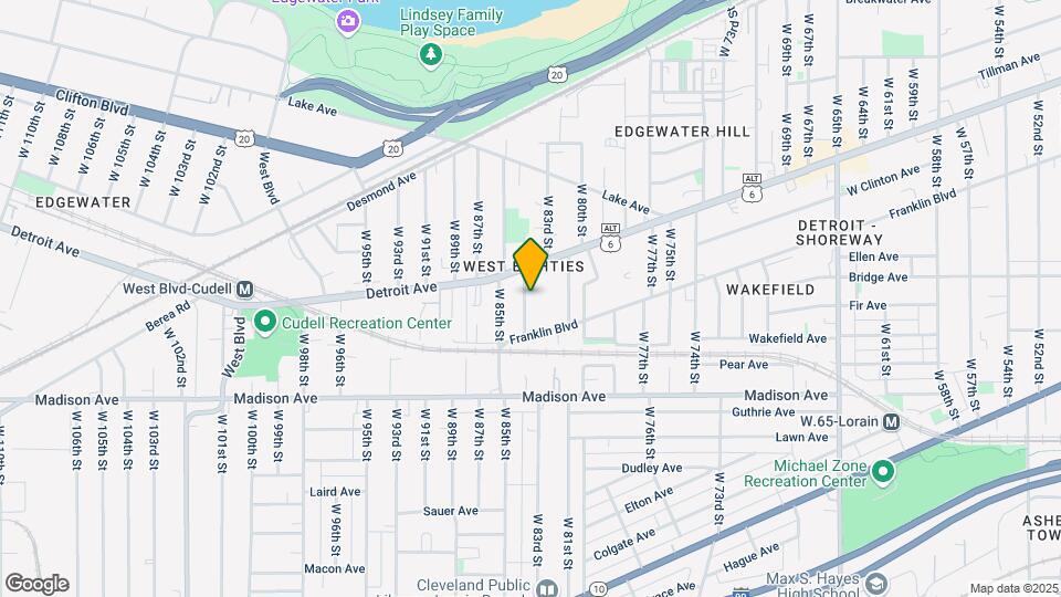 1425 W 84th St Map and Location Details