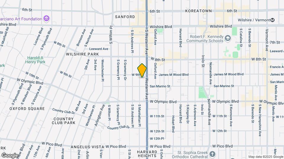 916 S Manhattan Pl Map and Location Details