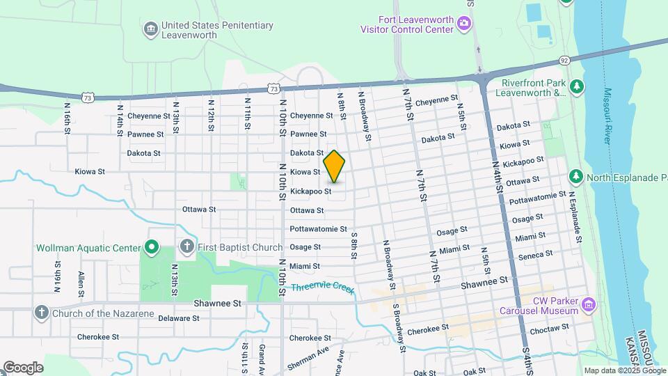 822 Kickapoo St Map and Location Details