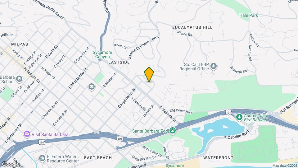 121 Santa Ynez St Map and Location Details