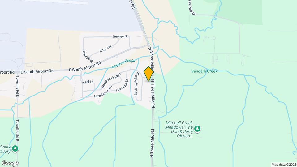 3191 N Three Mile Rd Map and Location Details