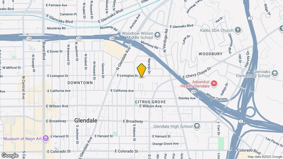 1116 E Lexington Dr Map and Location Details