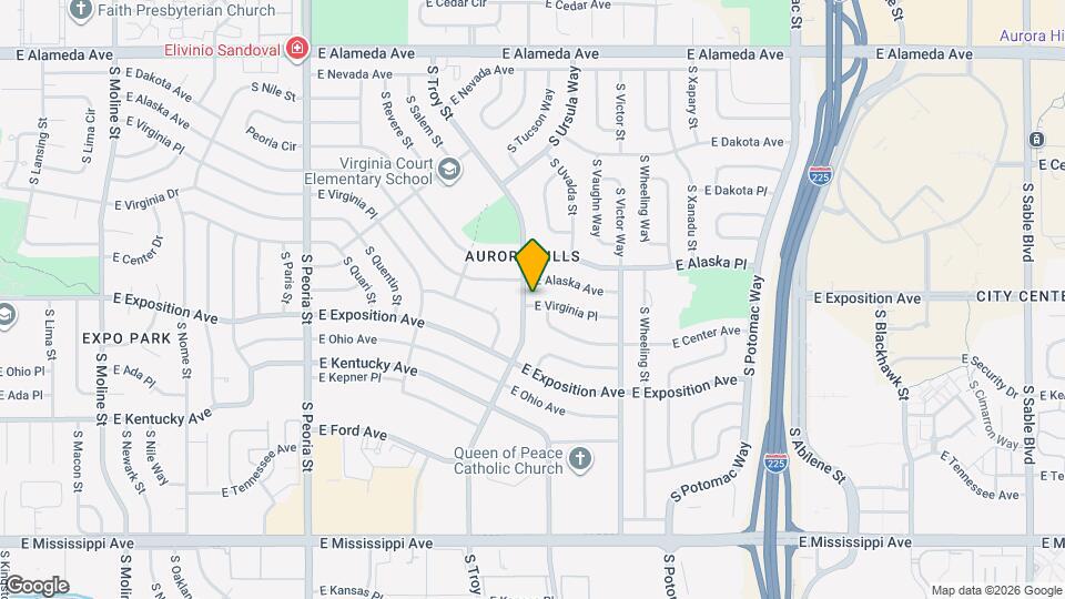 12825 E Virginia Pl Map and Location Details