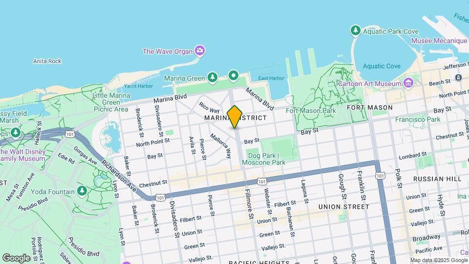 3625 Fillmore St Map and Location Details