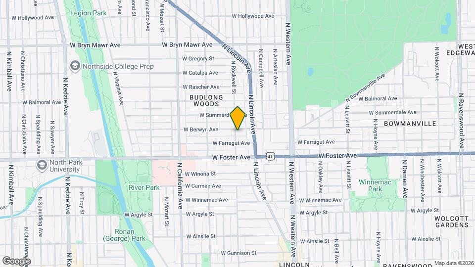 5253 N Rockwell St Map and Location Details